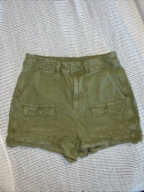 American Eagle Outfitters Olive Green Utility High-Rise Shorts